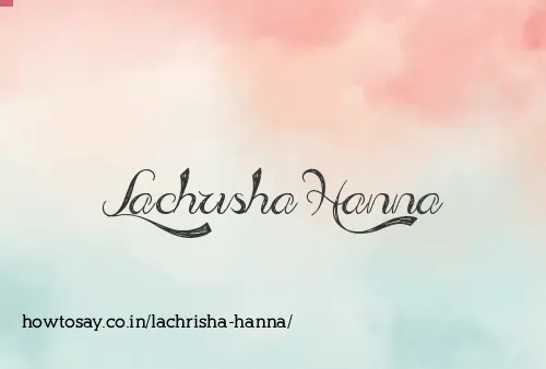 Lachrisha Hanna