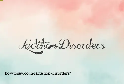 Lactation Disorders
