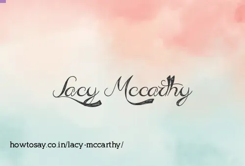 Lacy Mccarthy