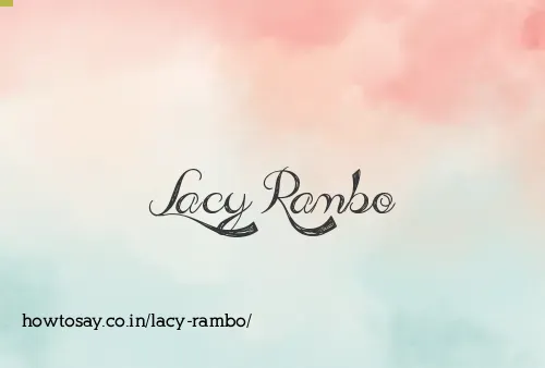 Lacy Rambo