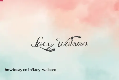 Lacy Walson