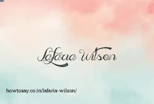 Lafaria Wilson