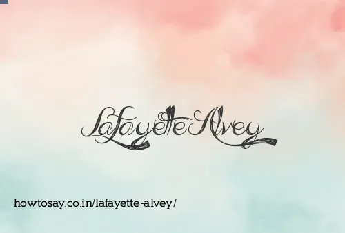 Lafayette Alvey