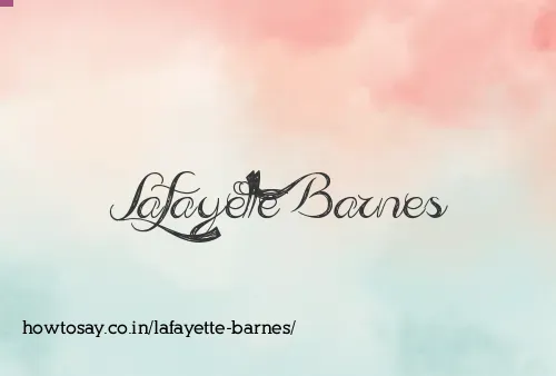 Lafayette Barnes