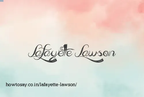 Lafayette Lawson