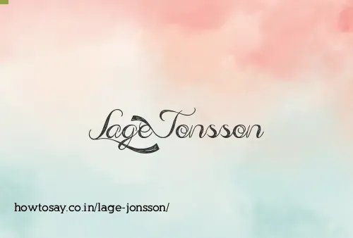 Lage Jonsson