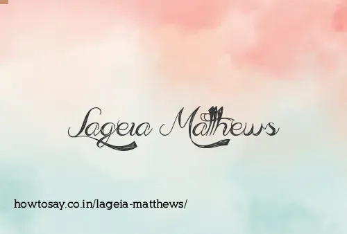 Lageia Matthews