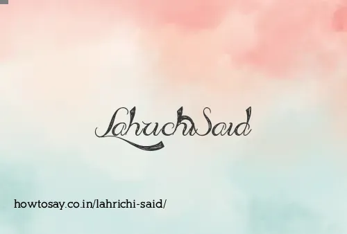 Lahrichi Said
