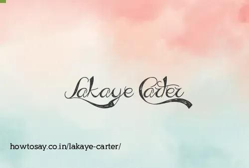 Lakaye Carter