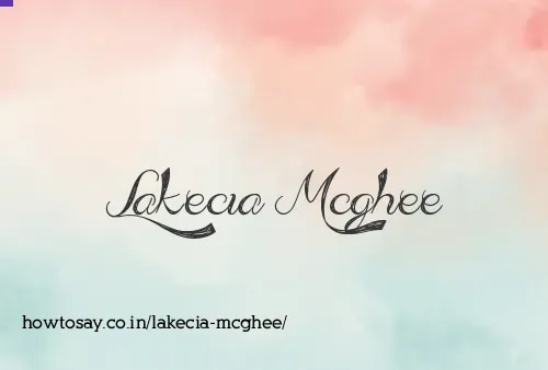 Lakecia Mcghee