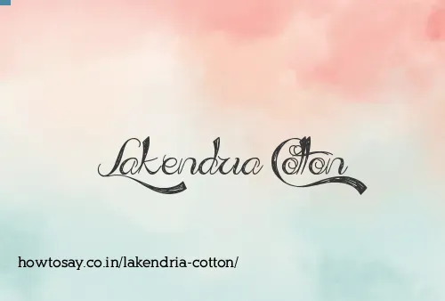 Lakendria Cotton