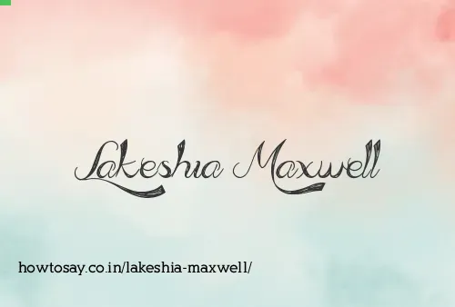 Lakeshia Maxwell