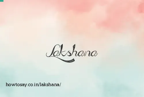 Lakshana