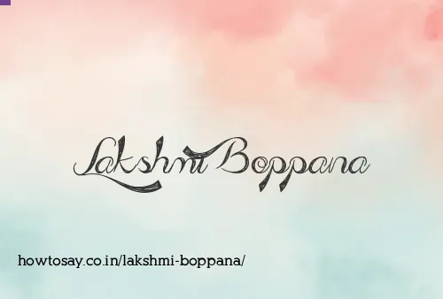 Lakshmi Boppana