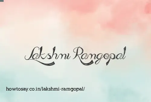 Lakshmi Ramgopal