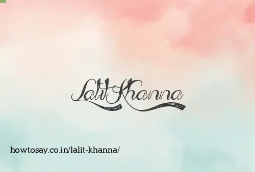 Lalit Khanna