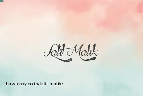 Lalit Malik