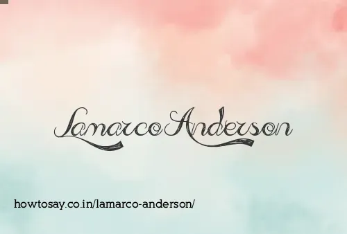 Lamarco Anderson