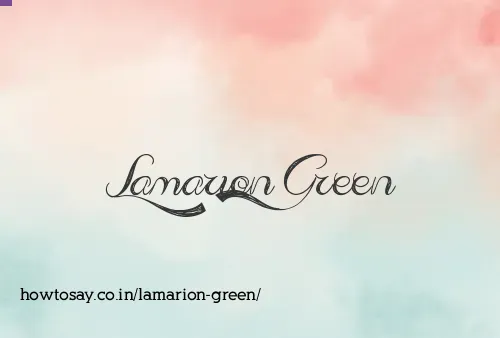 Lamarion Green