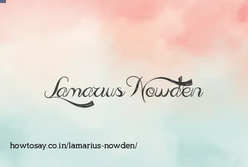 Lamarius Nowden