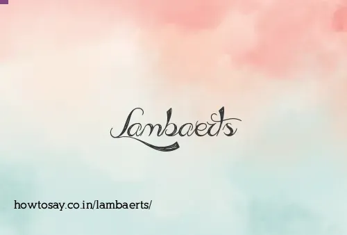 Lambaerts