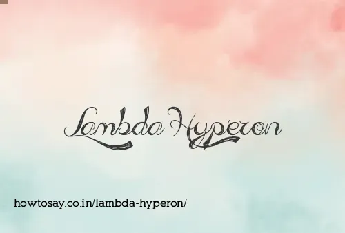 Lambda Hyperon