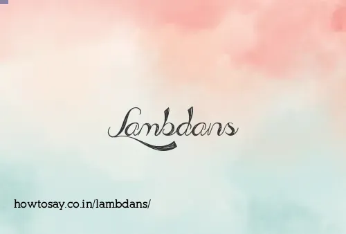 Lambdans