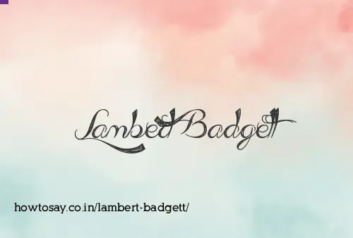 Lambert Badgett