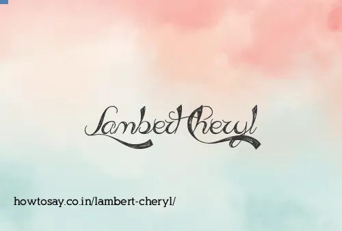 Lambert Cheryl