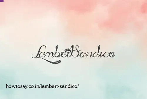 Lambert Sandico