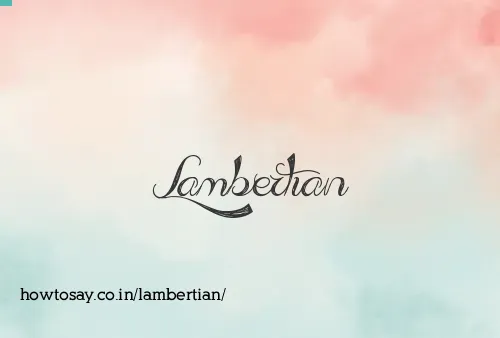 Lambertian