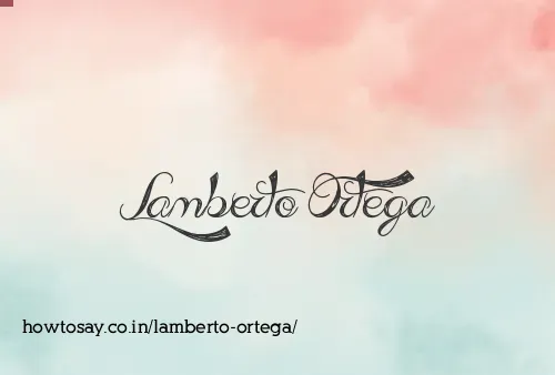 Lamberto Ortega