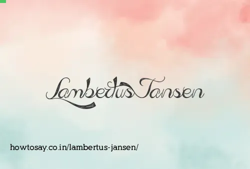 Lambertus Jansen