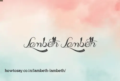 Lambeth Lambeth