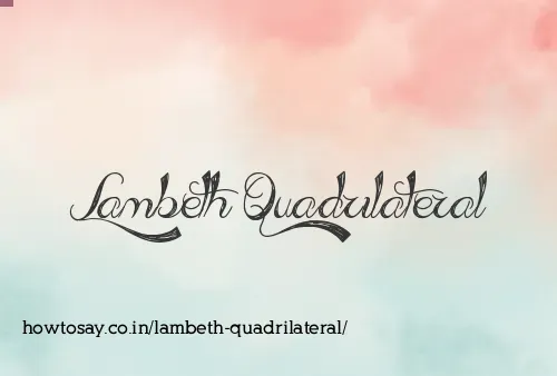 Lambeth Quadrilateral