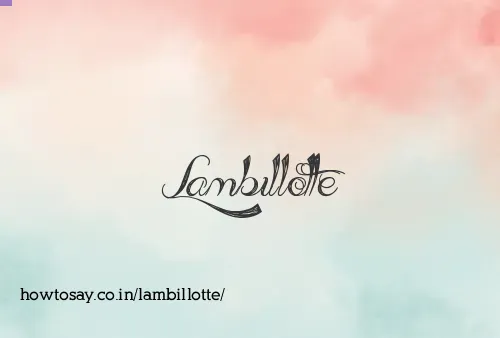 Lambillotte