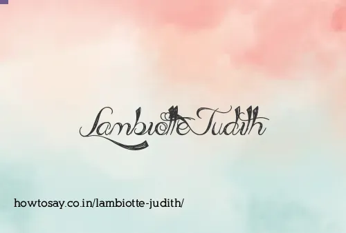 Lambiotte Judith
