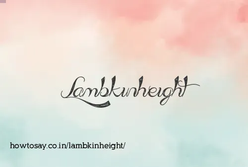 Lambkinheight