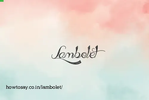 Lambolet