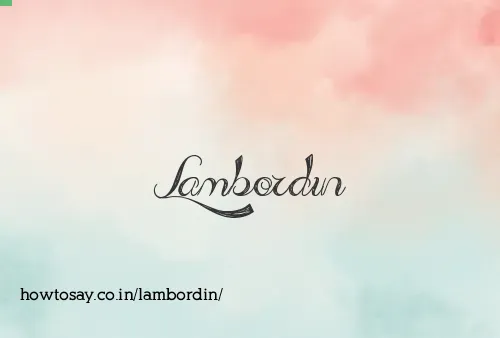 Lambordin