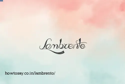 Lambrento