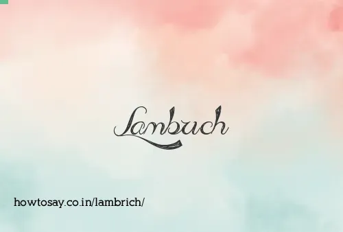 Lambrich