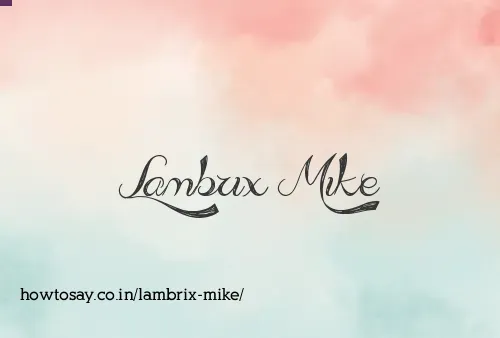 Lambrix Mike