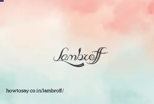 Lambroff