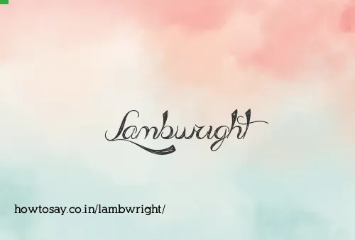Lambwright