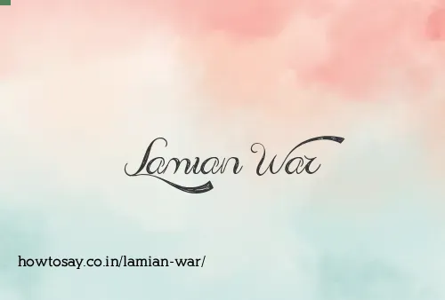 Lamian War
