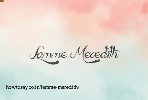 Lamme Meredith