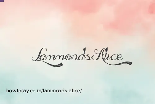 Lammonds Alice