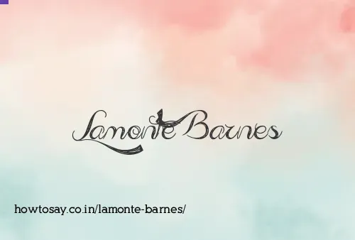 Lamonte Barnes