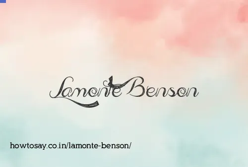 Lamonte Benson